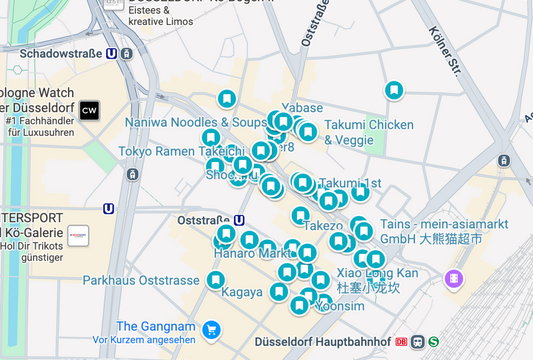 Little Tokyo Düsseldorf Karte